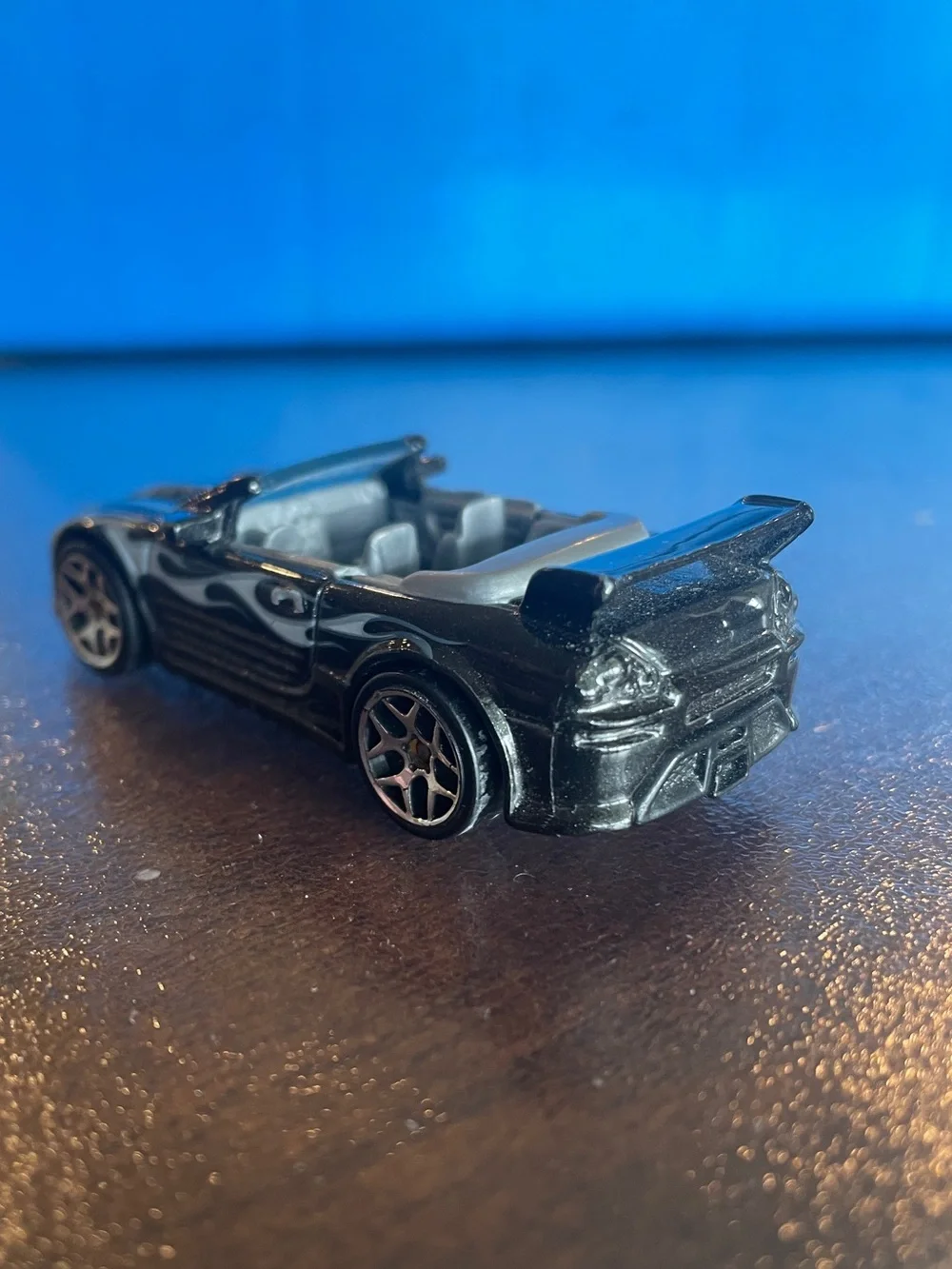 Hot Wheels 2004 Mitsubishi Eclipse Spyder Black Silver Flames Diecast 1:64